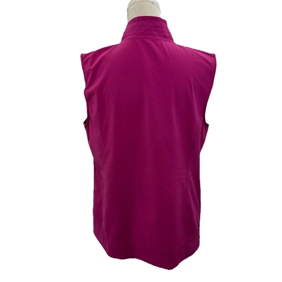 Zenergy By Chico’s Lightweight Vest Top Women’s Large Full Zip Pockets Pink - Picture 2 of 7